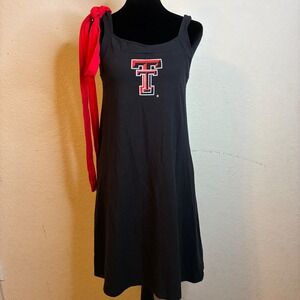 Texas Tech Red Raiders Women Black Tank Dress Tie Shoulder Large NWT 
Chicka-d